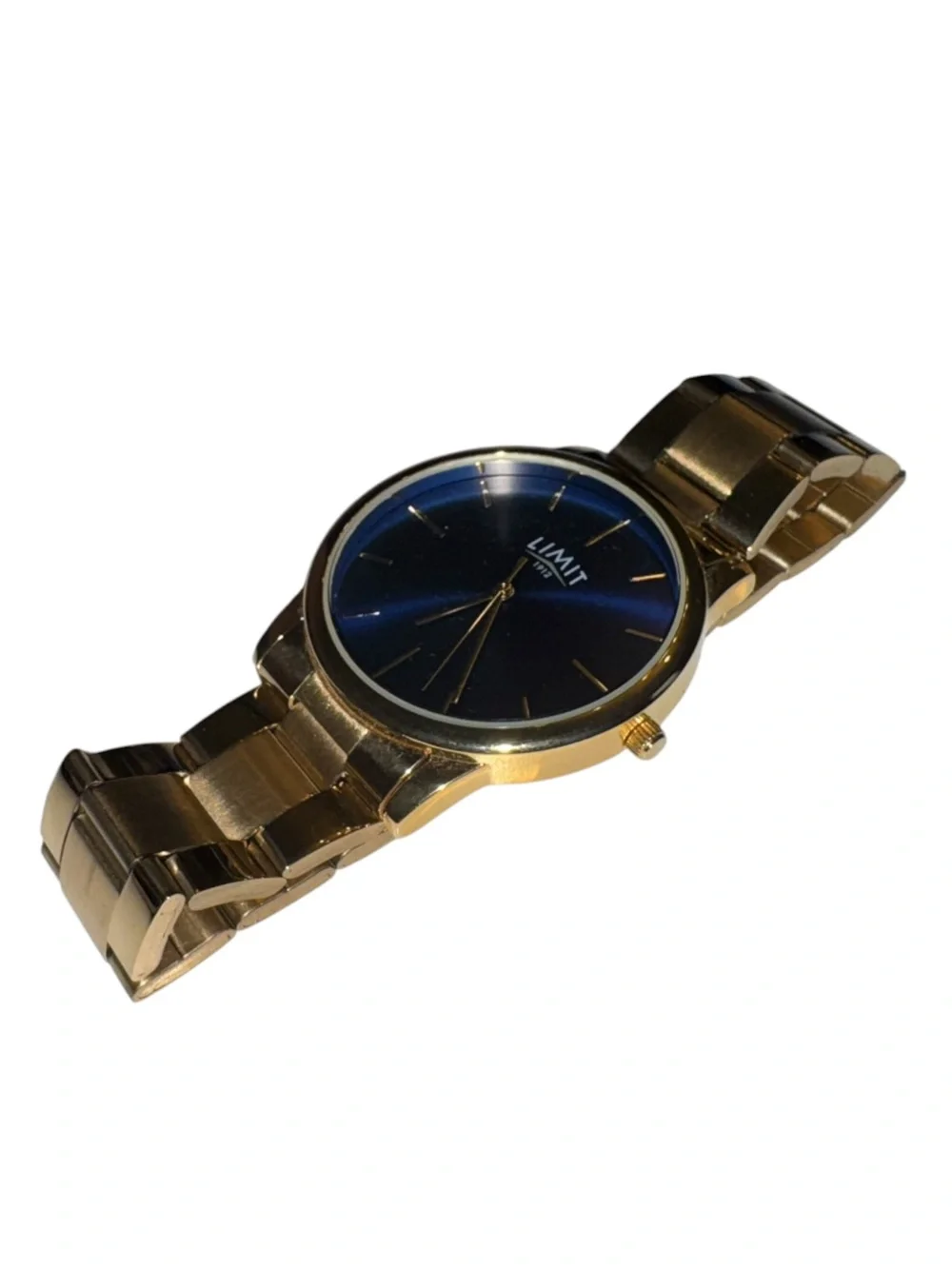 Blue Dial Gold-Tone Bracelet Watch